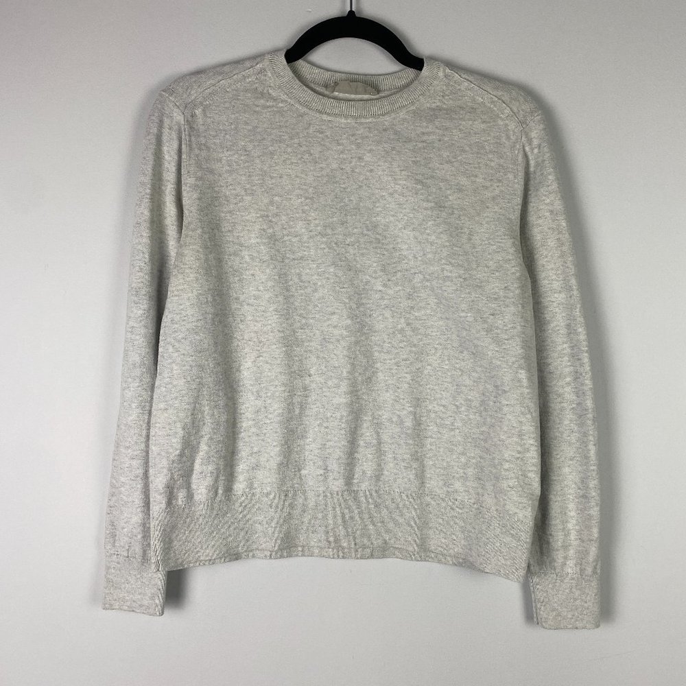 Everlane The Organic Cotton Crewneck Sweater Size Medium Gray Pullover